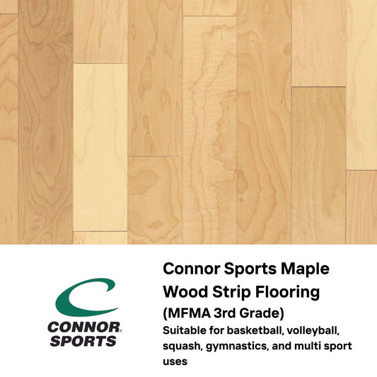 Connor Sports Maple Wood Strip Flooring (MFMA 3rd Grade)