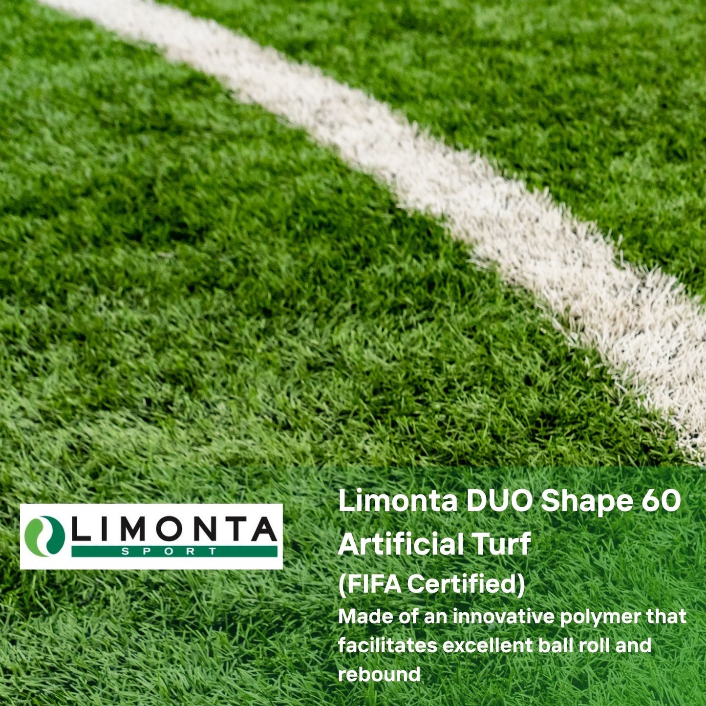 Artificial Turf (FIFA Certified) - DUO Shape 60 (Limonta Sport)