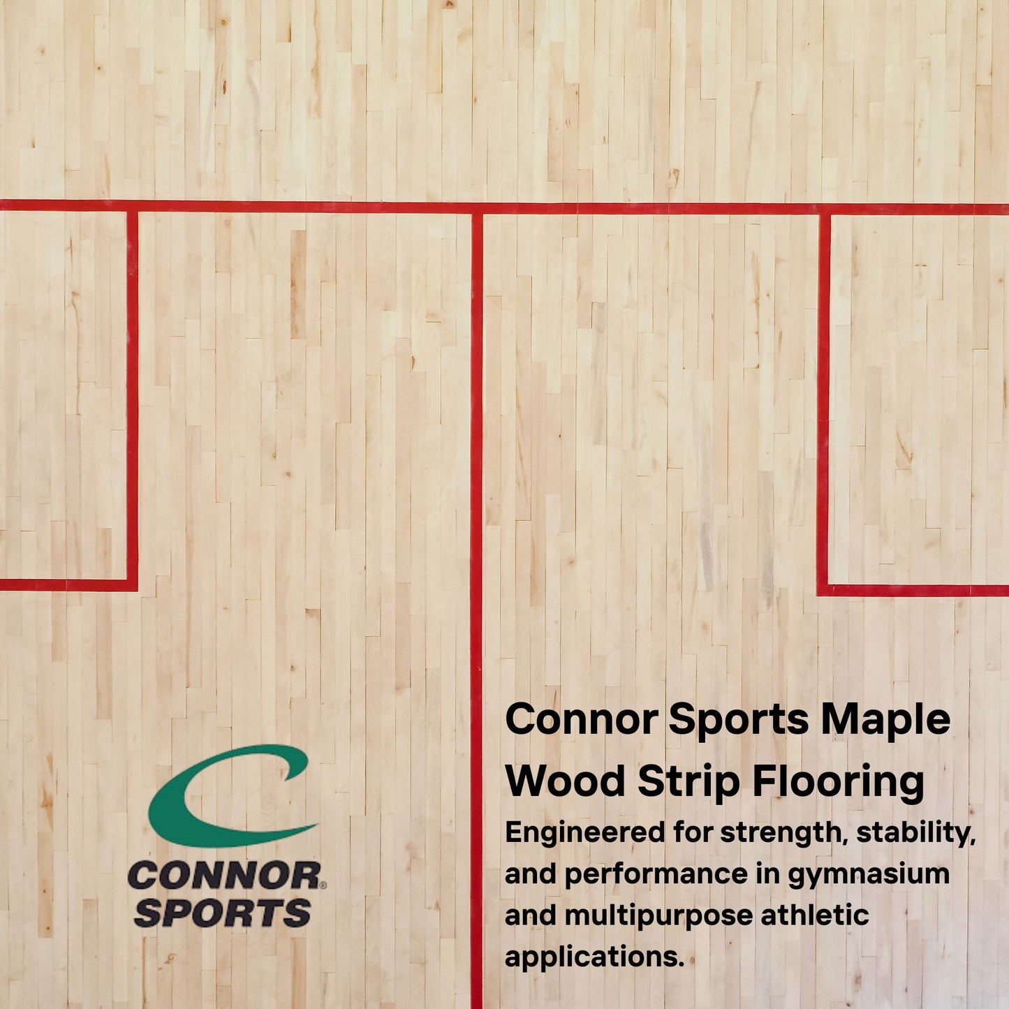 Connor Sports Maple Wood Strip Flooring (MFMA 3rd Grade)